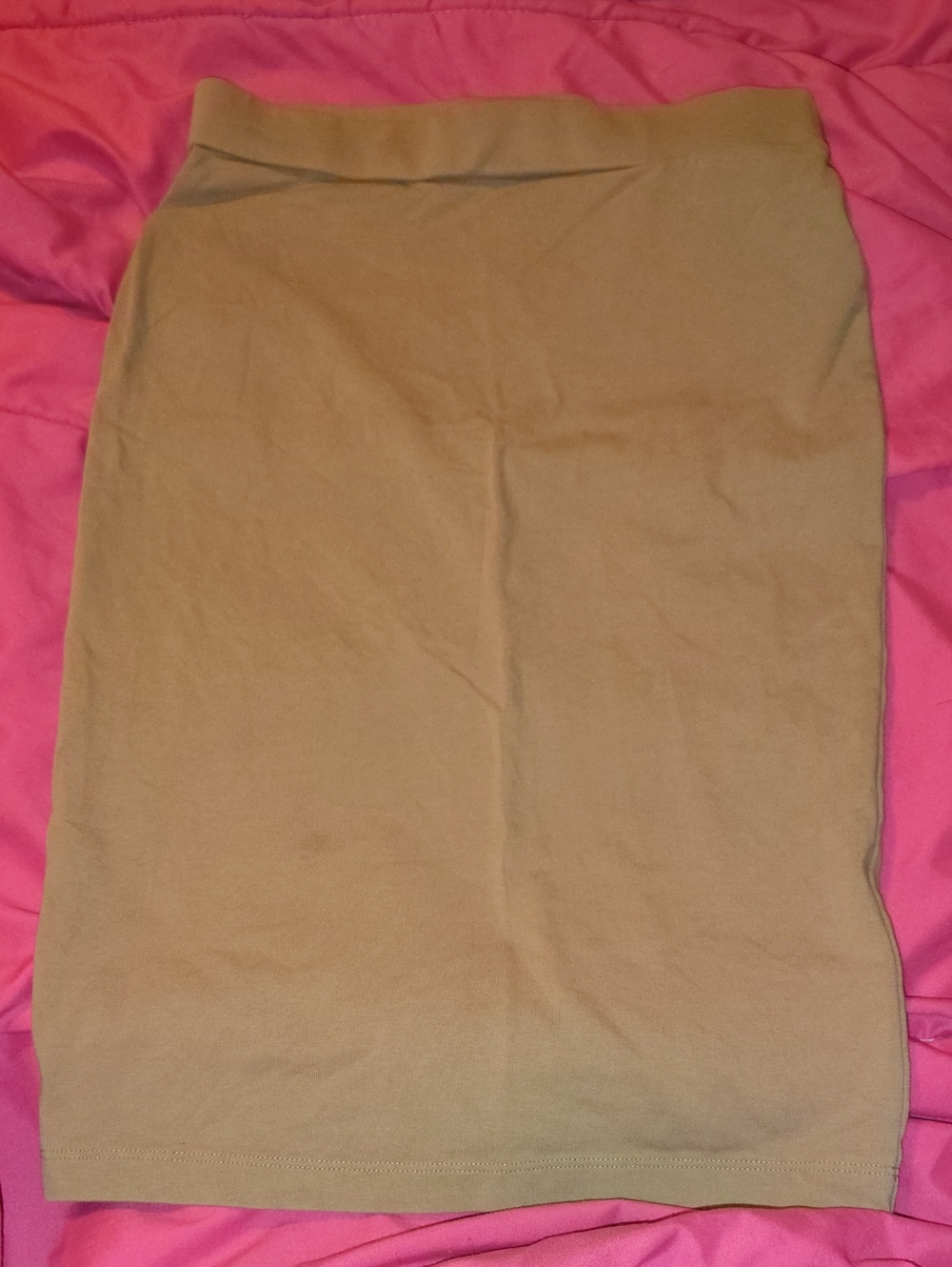 Forever 21 Tan Knit Pencil Skirt